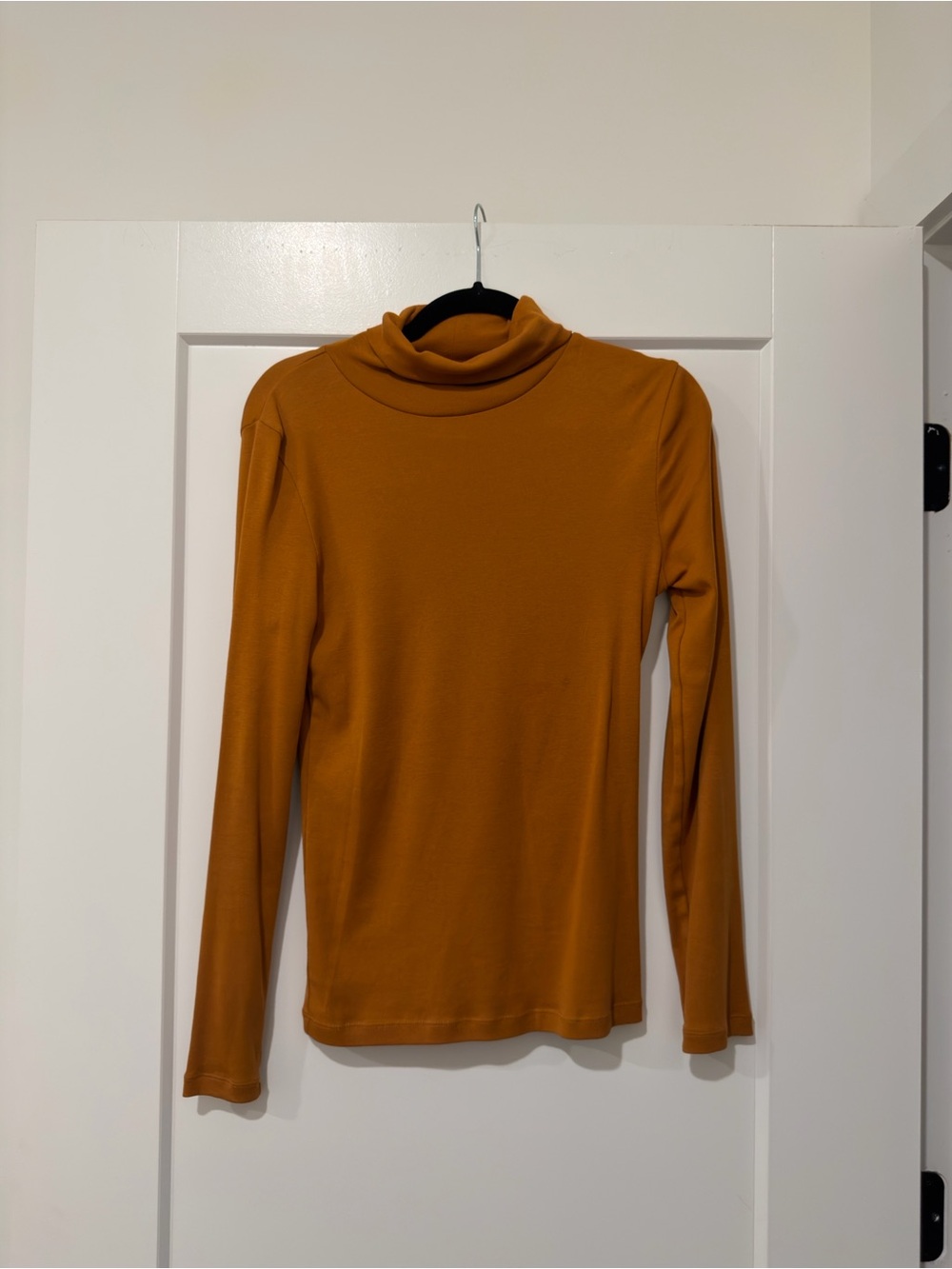 J. Crew Women's Mustard Turtleneck Long-Sleeve Top